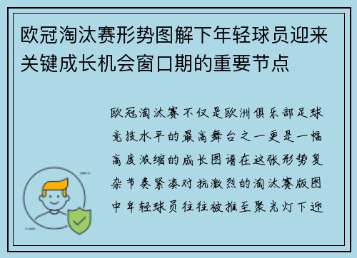 欧冠淘汰赛形势图解下年轻球员迎来关键成长机会窗口期的重要节点